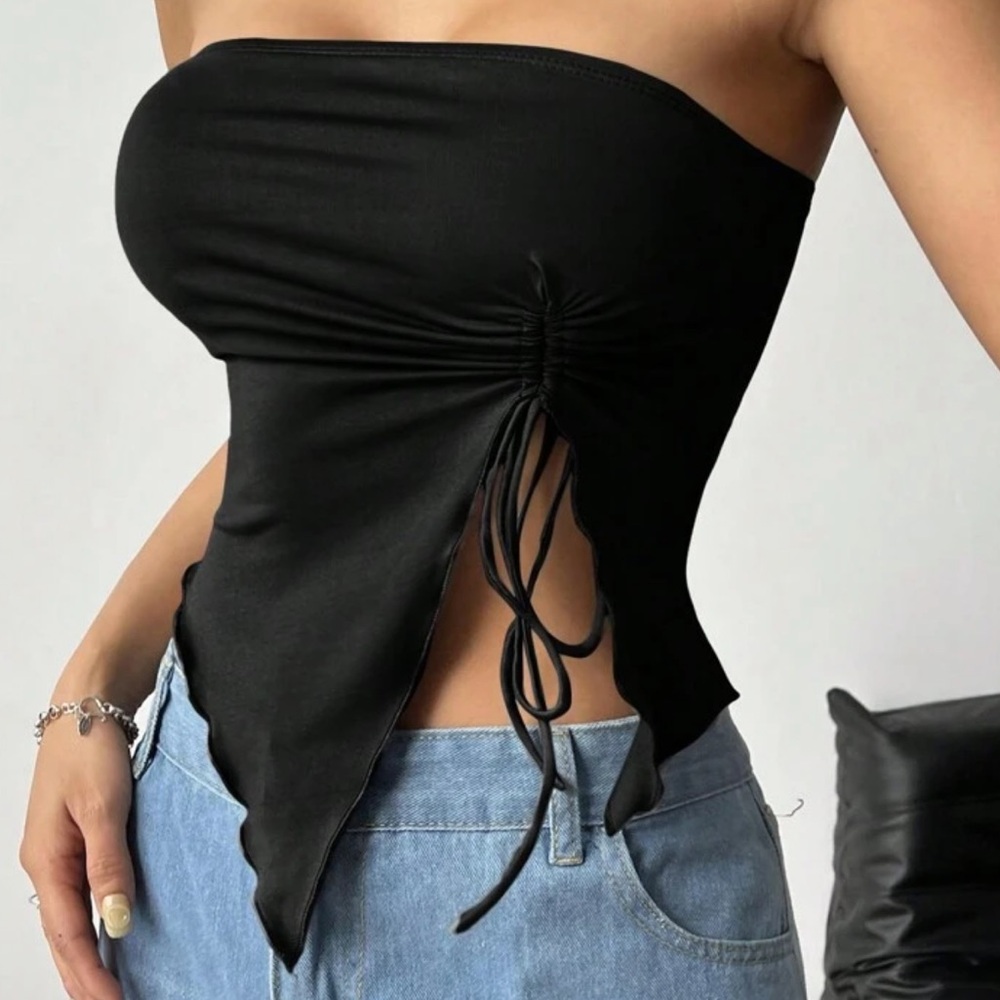 Y2K SHEIN Black Strapless Top